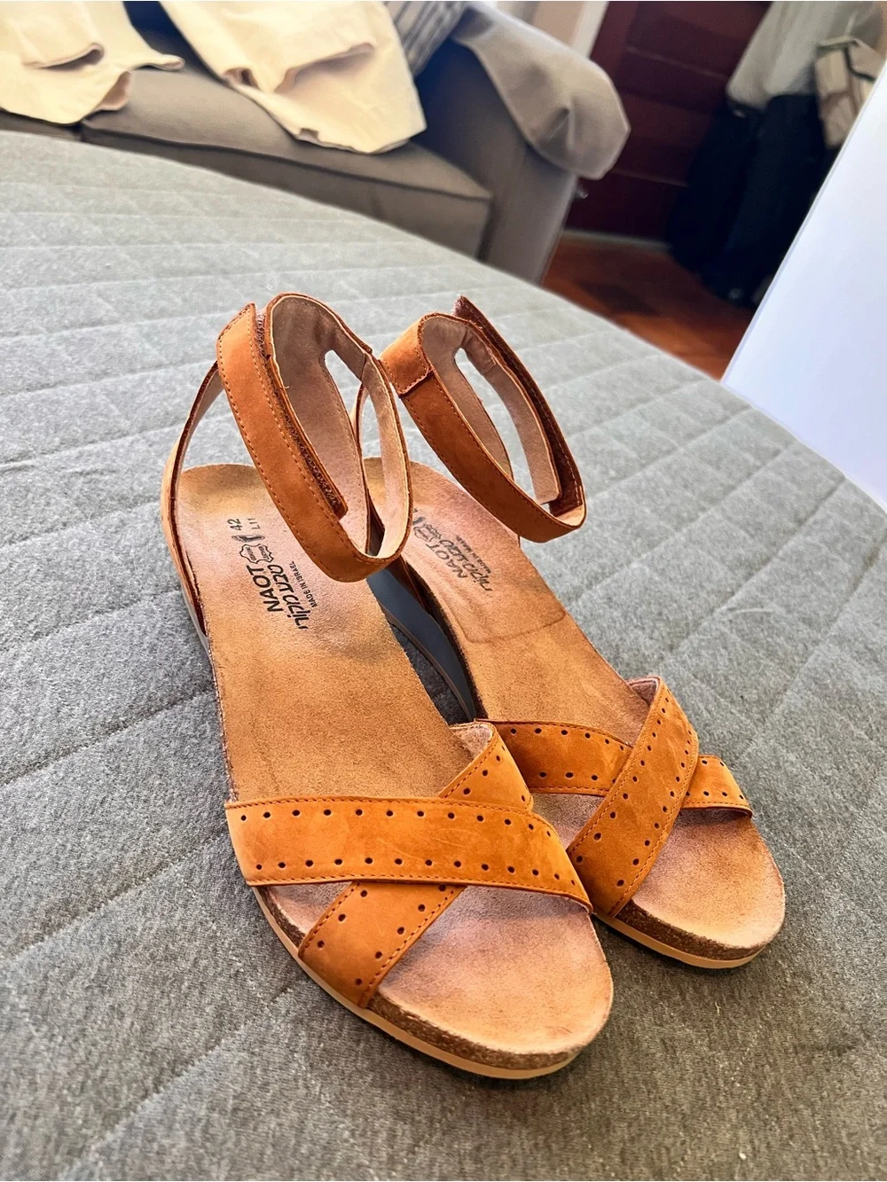 NAOT SZ 42 US 11 Wand Wedge Sandals Orig $170 Excellent Lightly Used Cond